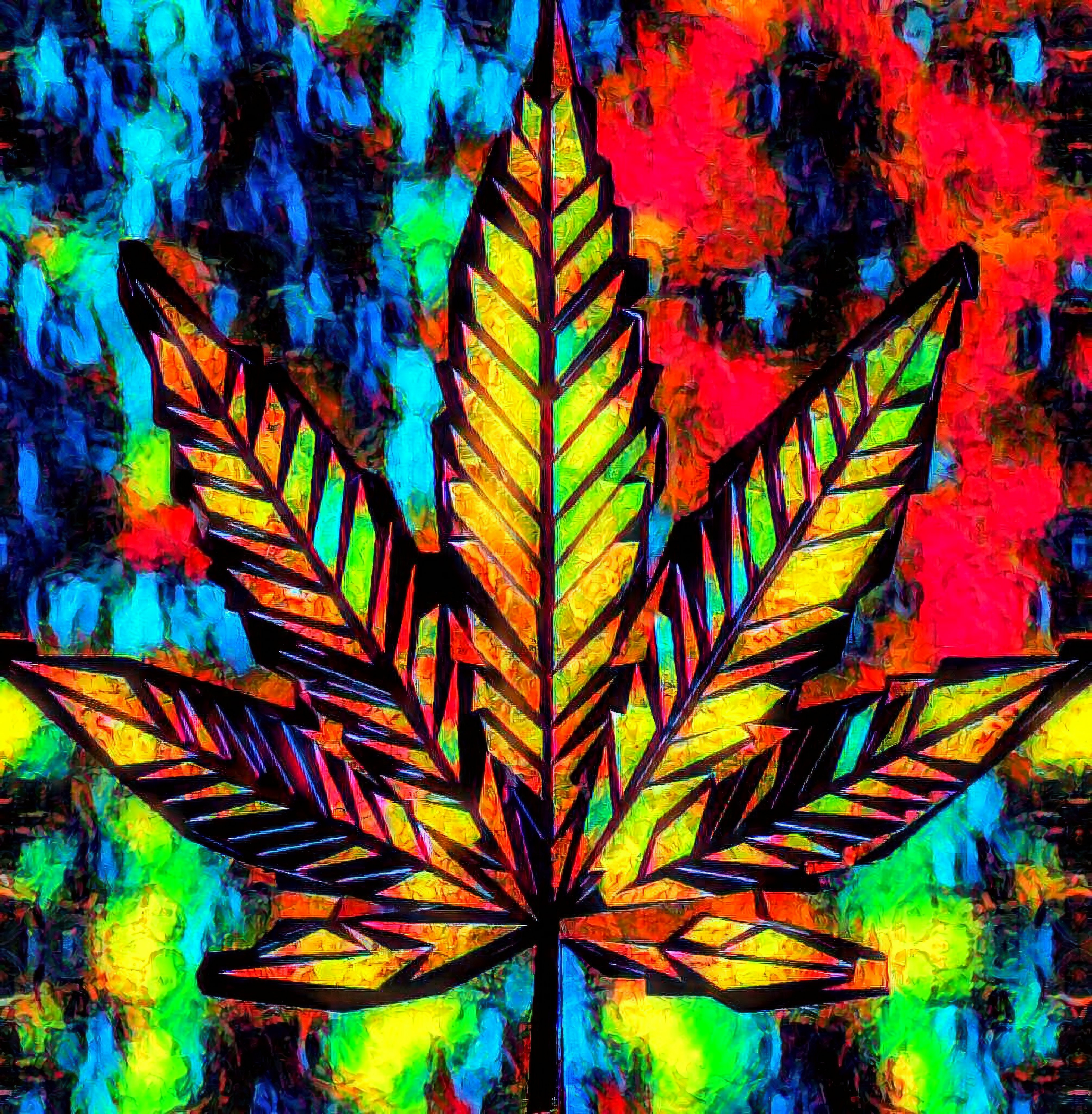 Ilustrasi artistik daun Cannabis sativa untuk konteks perkara narkotika; bukan foto barang bukti