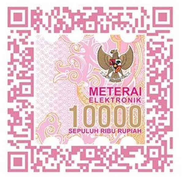 Contoh meterai elektronik Rp10.000 resmi Indonesia