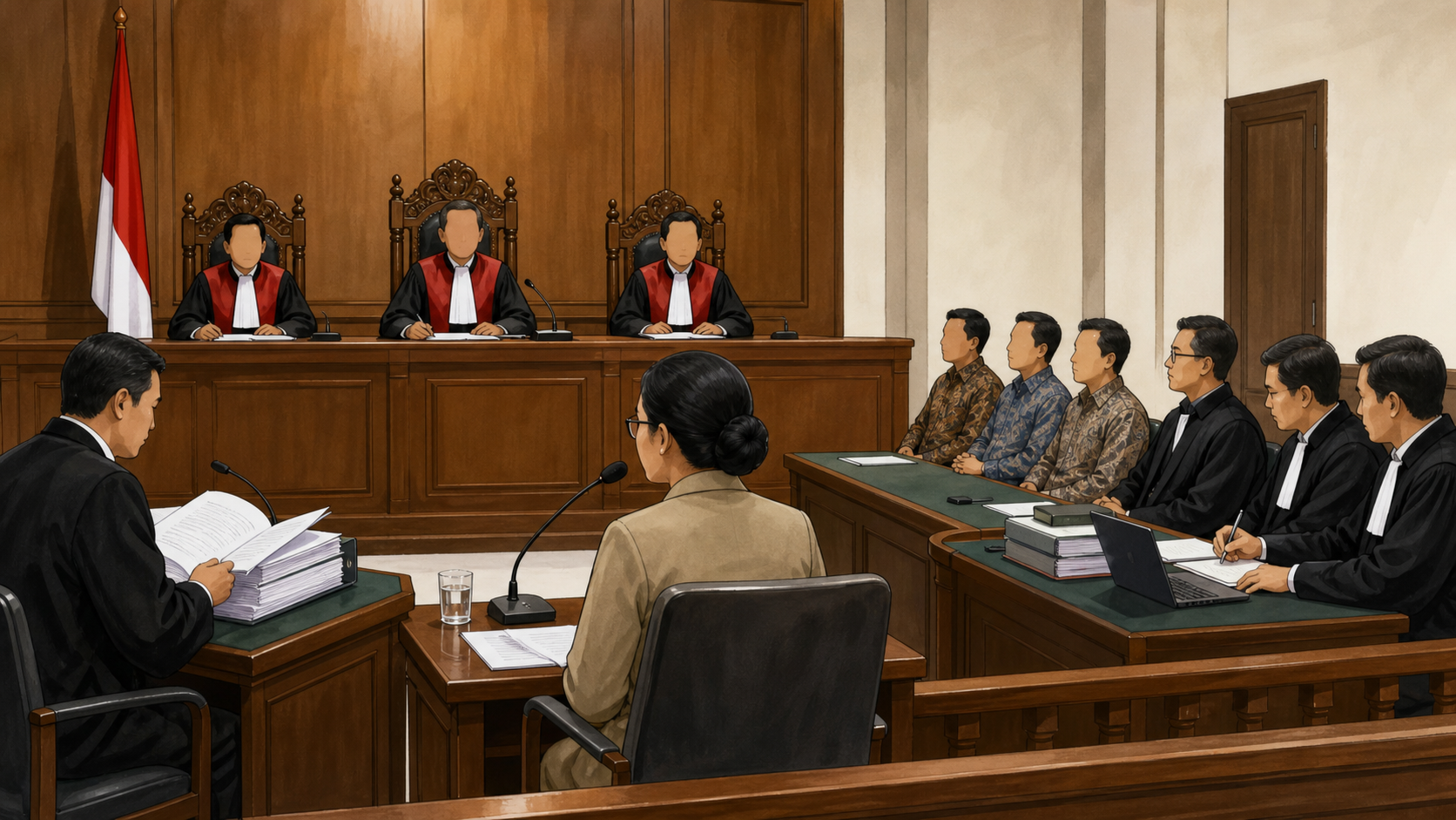 Ilustrasi editorial pemeriksaan saksi dalam persidangan perkara dugaan korupsi Bea Cukai