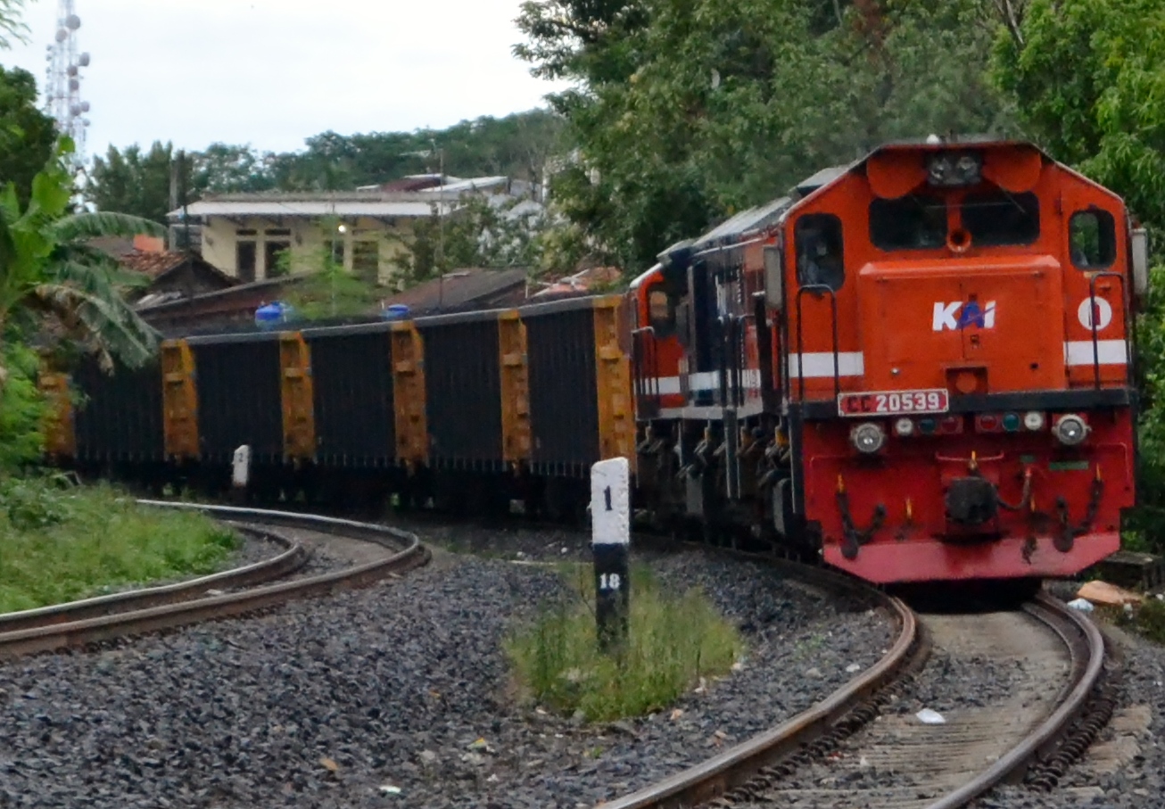 Rangkaian kereta barang KAI sebagai foto konteks distribusi logistik berbasis rel