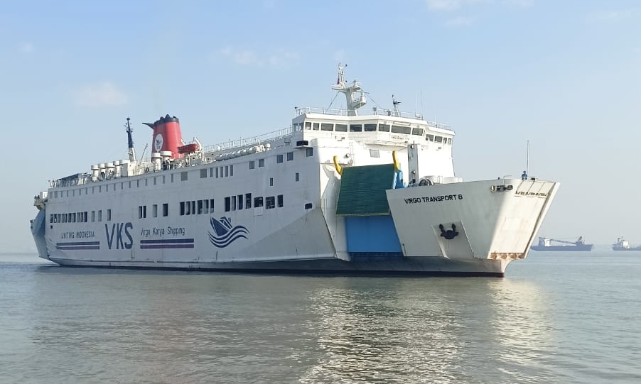 Foto konteks KM Virgo Transport 8 saat masih berlayar sebelum kecelakaan di Laut Jawa