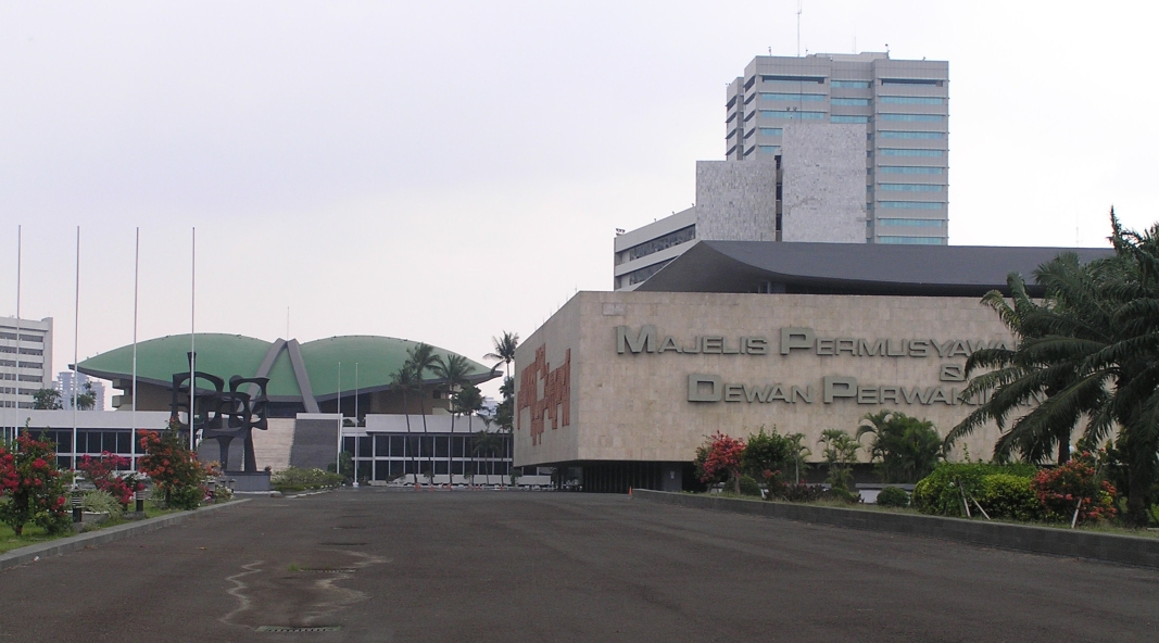 Kompleks gedung MPR, DPR, dan DPD di Senayan Jakarta