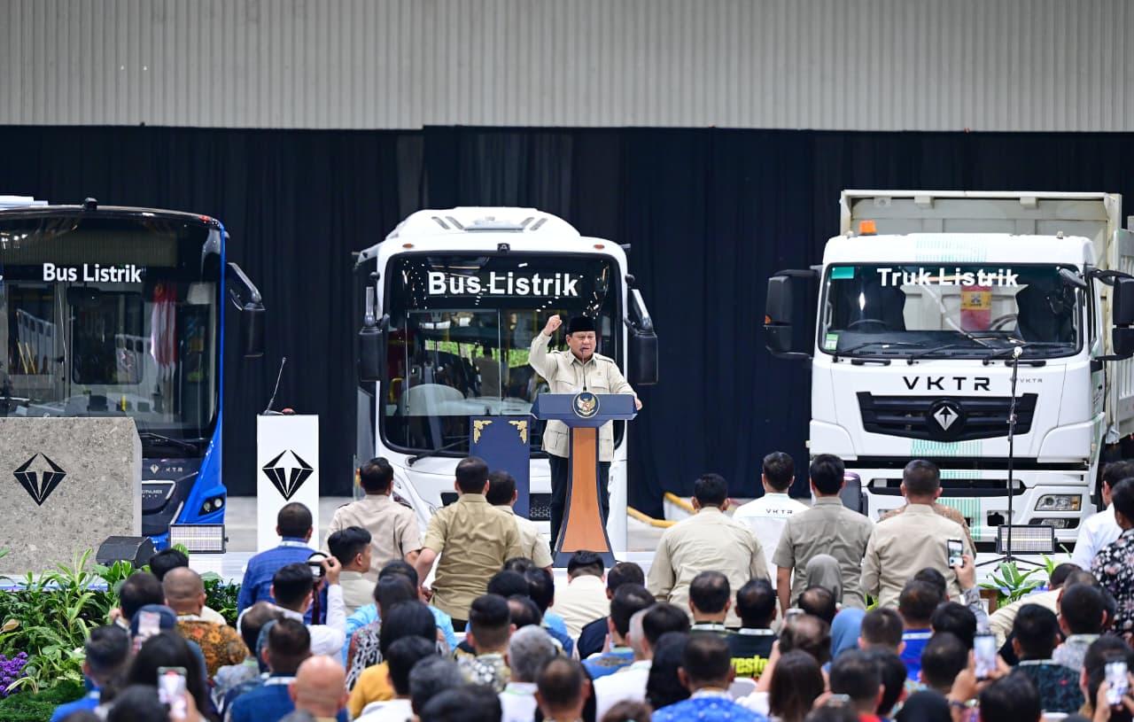 Dokumentasi peresmian fasilitas kendaraan listrik nasional