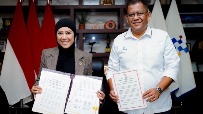 Dokumentasi resmi Komdigi pada penandatanganan dokumen kerja sama telekomunikasi Indonesia dan India