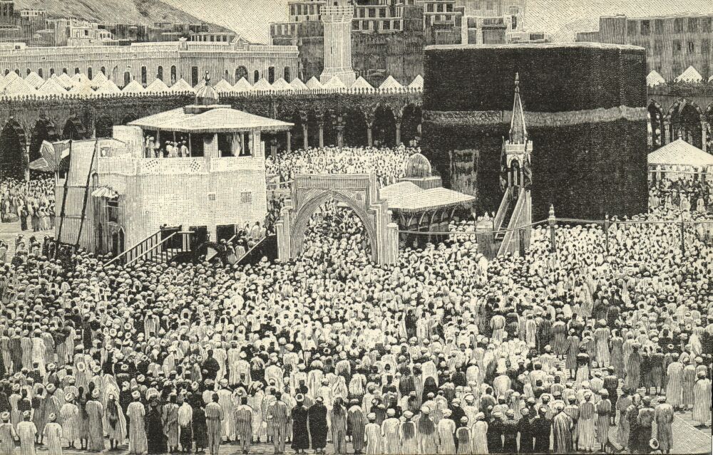 Masjidil Haram dan Ka'bah saat musim haji dalam foto bersejarah