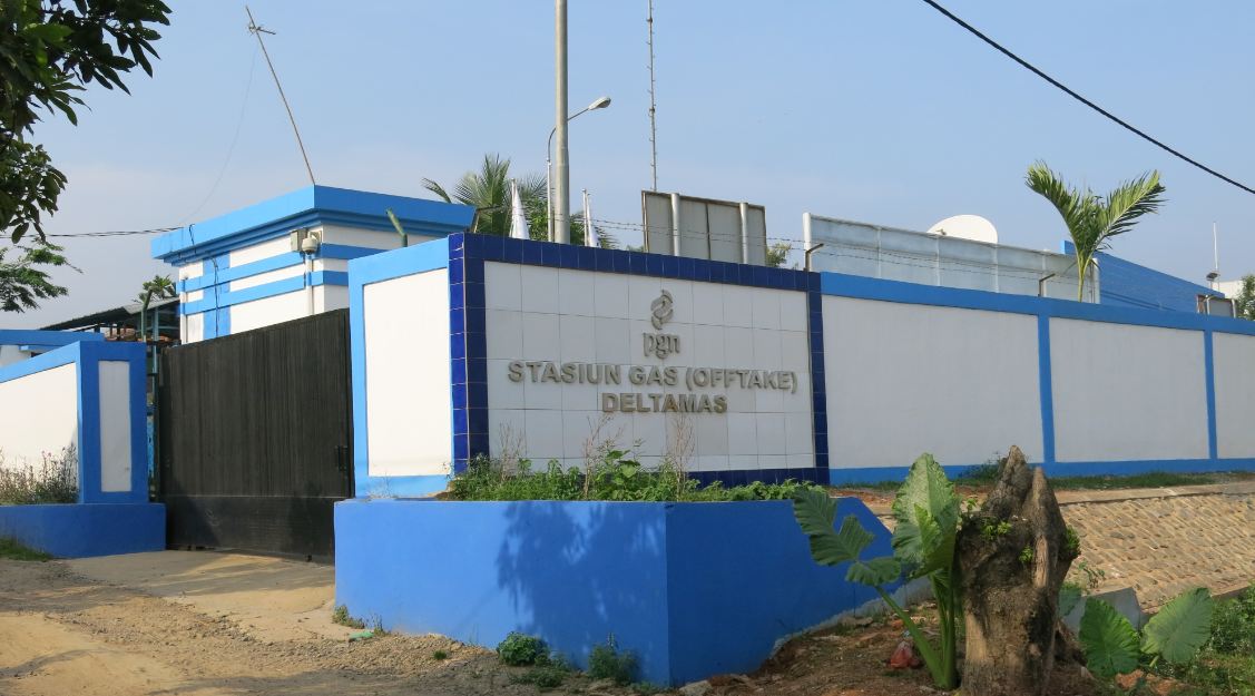 Fasilitas stasiun gas PGN di Deltamas, Cikarang